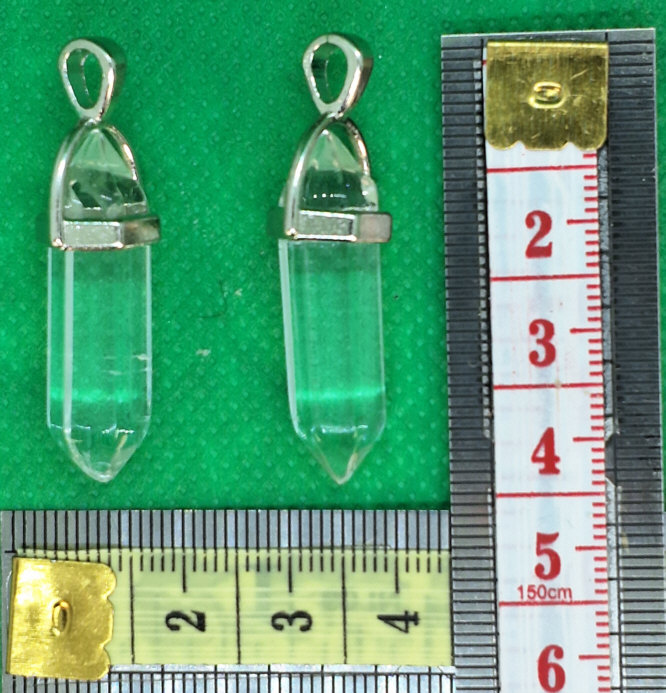 Amuleto Talisman Punta Transparente 2 Colgantes Para que ambos o ambas sientan esa conexion cercania proteccion y amor_B