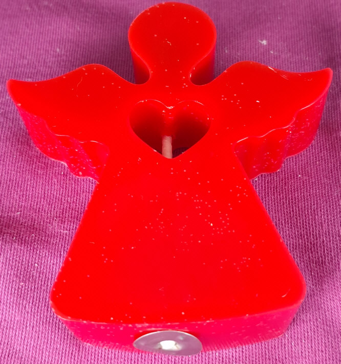 Veladora Angel Corazon de Amor Mediano Proteccion Color Rojo_B