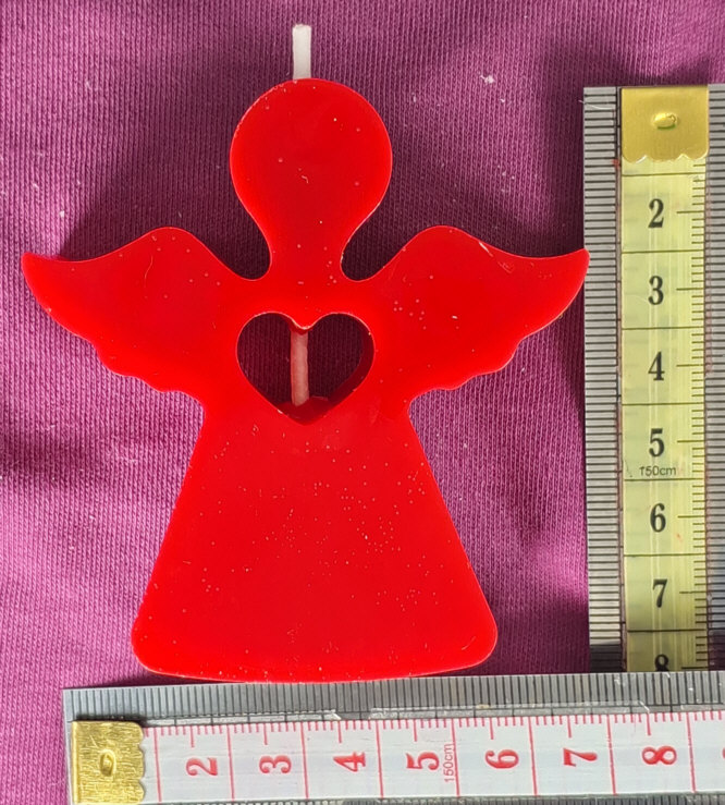 Veladora Angel Corazon de Amor Mediano Proteccion Color Rojo_C