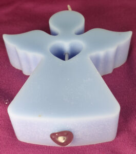 Veladora Angel Corazon de Amor Proteccion Color Azul_B