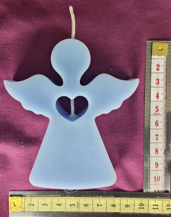 Veladora Angel Corazon de Amor Proteccion Color Azul_C