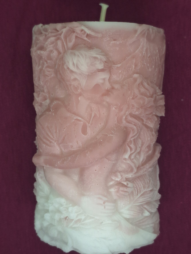 Veladora Pareja En Beso Eterno Para Proteccion Contra Envidias en el AMOR_B