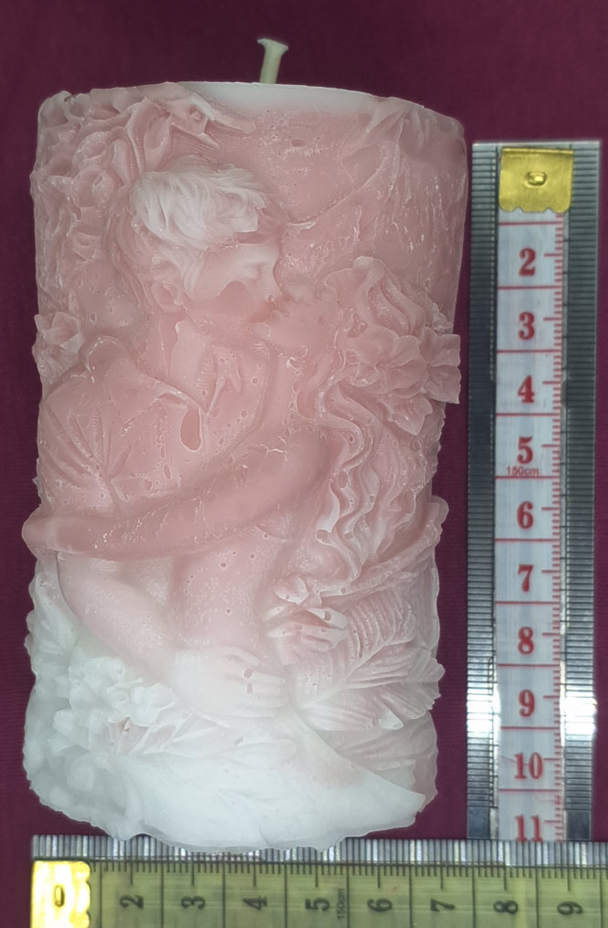 Veladora Pareja En Beso Eterno Para Proteccion Contra Envidias en el AMOR_C